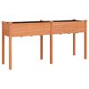 vidaXL Fioriera con Fodera Marrone 161x45x76cm Legno Massello di Abete