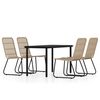 vidaXL Set Mobili da Pranzo per Giardino 5 pz Rovere