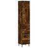vidaXL Credenza Rovere Fumo 34,5x34x180 cm in Legno Multistrato