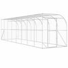 vidaXL Gabbia per Polli Contro il Muro Argento 600 x 150 x 215 cm
