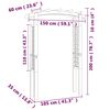vidaXL Arco a Traliccio 150x60x210 cm in Legno