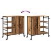 vidaXL Carrello da Cucina Legno vecchio 87,5 x 39 x 84,5 cm