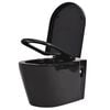 vidaXL WC Sospeso in Ceramica Nera