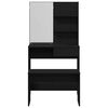 vidaXL Set Tavolo da Trucco 2 pcs Rovere Nero Legno multistrato