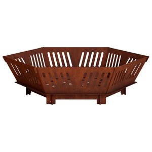 vidaXL Focolare Ruggine 60 x 60 x 18 cm Acciaio Corten