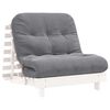 vidaXL Divano Letto Futon con Materasso Bianco 80x206x11cm Legno Pino