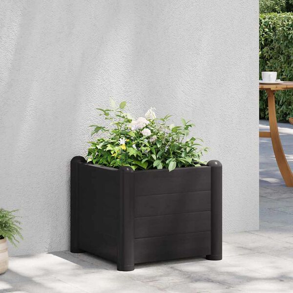 vidaXL Letto Rialzato da Giardino in PP Antracite 43x43x35 cm