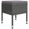 vidaXL Set Mobili da Pranzo per Giardino 5 pz Grigio