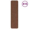 vidaXL Tappetini Antiscivolo per Scale 15 pz 75 x 20 cm Giallo PP