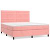 vidaXL Giroletto a Molle con Materasso Rosa 180x200 cm in Velluto