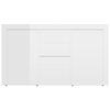 vidaXL Credenza Bianco Lucido 120x36x69 cm in Legno Multistrato