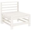 vidaXL Set Salotto da Giardino 7 pz Bianco in Legno Massello di Pino