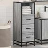 vidaXL Armadietto Bagno Grigio Sonoma 35x37,5x100 cm Legno Multistrato