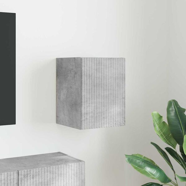 vidaXL Mobile TV da parete Calcestruzzo 30 x 31 x 40 cm