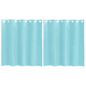 vidaXL Tende in Voile con Occhielli 2 pz Turchese