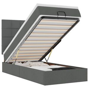 vidaXL Struttura Letto Pouf con Materasso 180x200 cm in Tessuto