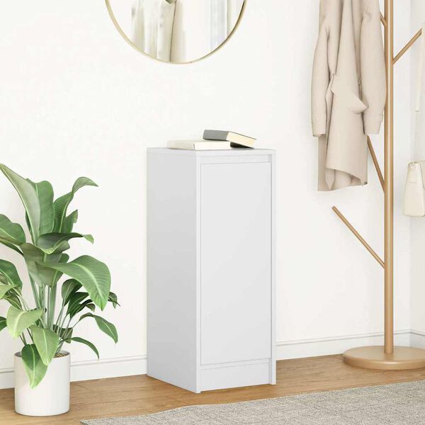 vidaXL Credenza Bianca 29,5x34x76 cm in Legno Multistrato