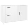 vidaXL Credenza Bianco Lucido 100x33x59,5 cm in Legno Multistrato