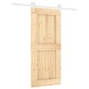 vidaXL Porta scorrevole Naturale e Bianco 90 x 210 cm