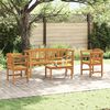 vidaXL Set da giardino con divano a rosa 4 pcs Naturale