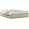 vidaXL Giroletto Rovere Sonoma 120x190 cm in Legno Multistrato Metallo