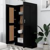vidaXL Libreria Nera 82,5x30,5x150 cm in Legno Multistrato
