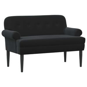 vidaXL Loveseat con bottoni imbottiti Nero 120 x 66 x 78 cm Velluto