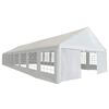 vidaXL Tenda Party Bianco 1600 x 600 x 370 cm Polietilene e Metallo