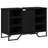 vidaXL Armadio per Lavabo da Bagno Rovere Nero 91 x 35 x 60 cm