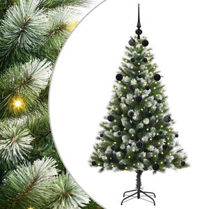 vidaXL Albero di Natale artificiale a cerniera con neve fioccata