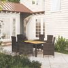 vidaXL Set da Pranzo da Giardino 7 pz con Cuscini in Polyrattan Nero