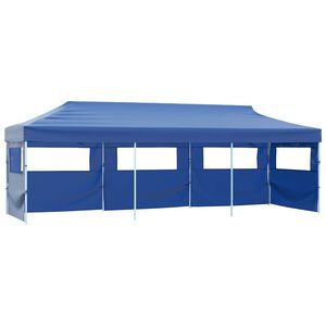 vidaXL Tenda Pieghevole Pop-Up con 5 Pareti Laterali 3x9 m Blu
