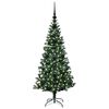 vidaXL Albero di Natale artificiale con luci integrate Verde 120 cm