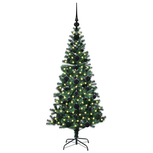 vidaXL Albero di Natale artificiale con luci integrate Verde 120 cm