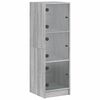 vidaXL Credenza con Ante in Vetro Grigio Sonoma 35x37x109 cm