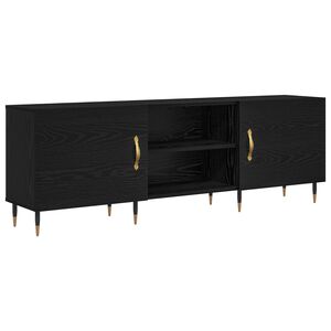 vidaXL Mobile TV Rovere nero 150 x 30 x 50 cm Legno multistrato