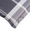 vidaXL Cuscino per Sedia a Sdraio Grigio a Quadri (75+105)x50x4 cm