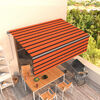 vidaXL Tenda da Sole Retrattile Automatica 4,5x3m Arancione e Marrone