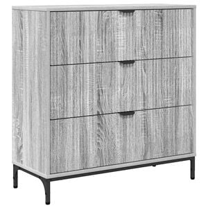 vidaXL Credenza Grigio Sonoma 79,5 x 33 x 82 cm Legno multistrato