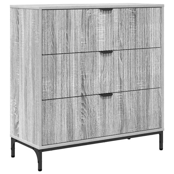 vidaXL Credenza Grigio Sonoma 79,5 x 33 x 82 cm Legno multistrato