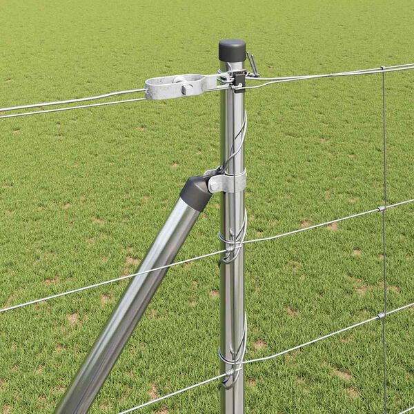 vidaXL Palo della recinzione Zincato 25 x 1,6 m Acciaio