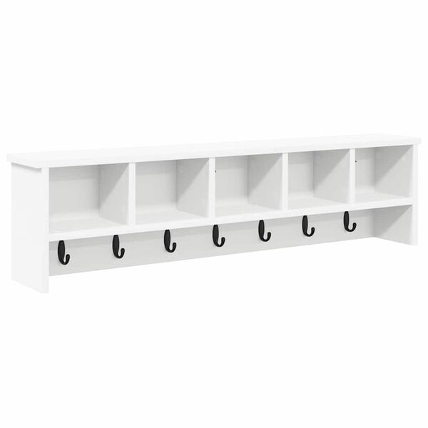 vidaXL Appendiabiti a muro Bianco 100 x 16 x 26 cm Legno multistrato