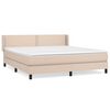 vidaXL Giroletto a Molle con Materasso Cappuccino 160x200cm Similpelle
