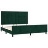 vidaXL Giroletto senza Materasso Verde Scuro 160x200 cm in Velluto