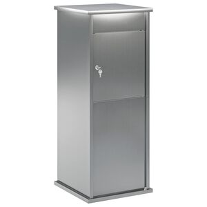 vidaXL cassetta postalepastkastei Argento 40 x 40 x 100 cm