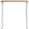 vidaXL Banco Lavoro Marrone Chiaro 100x60x(71,5-98) cm Legno di Rovere