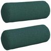 vidaXL Cuscini a rullo 2 pcs Verde Scuro Ø 15 x 40 cm Tessuto