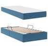 vidaXL Letto con contenitore e materasso Blu Scuro 90 x 200 cm Velluto