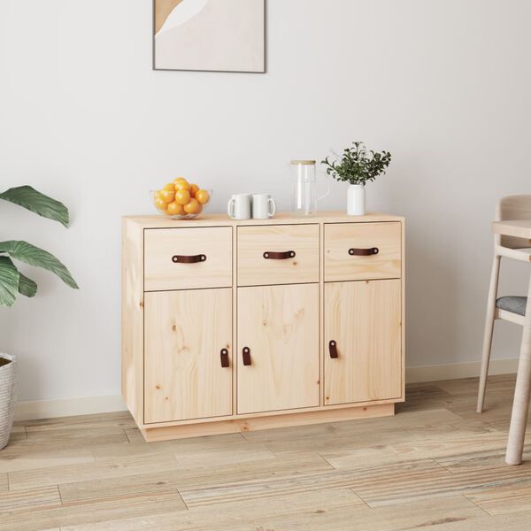 vidaXL Credenza 100x40x75 cm in Legno Massello di Pino