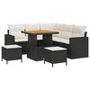 vidaXL Set Divano da Giardino 8 pz Nero polyrattan